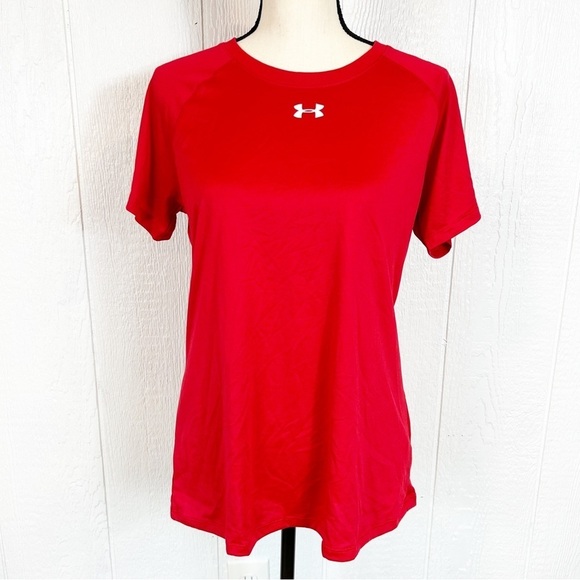 NEW Under Armour Red Heat Gear Loose Fit Top Medium - Picture 12 of 12